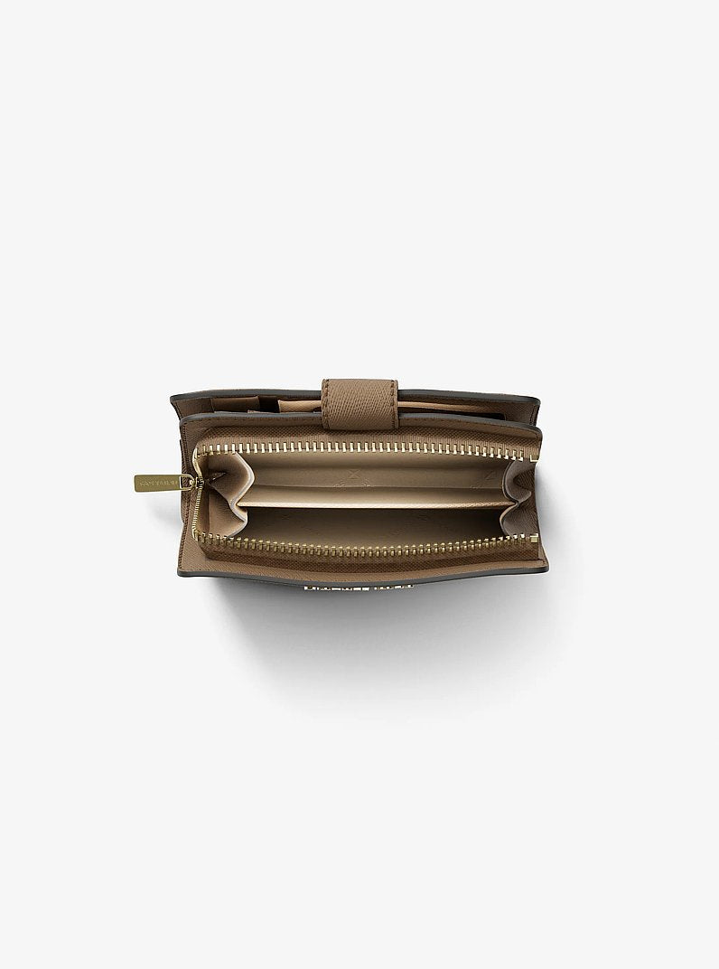 Medium Crossgrain Leather Wallet Camel Camel
