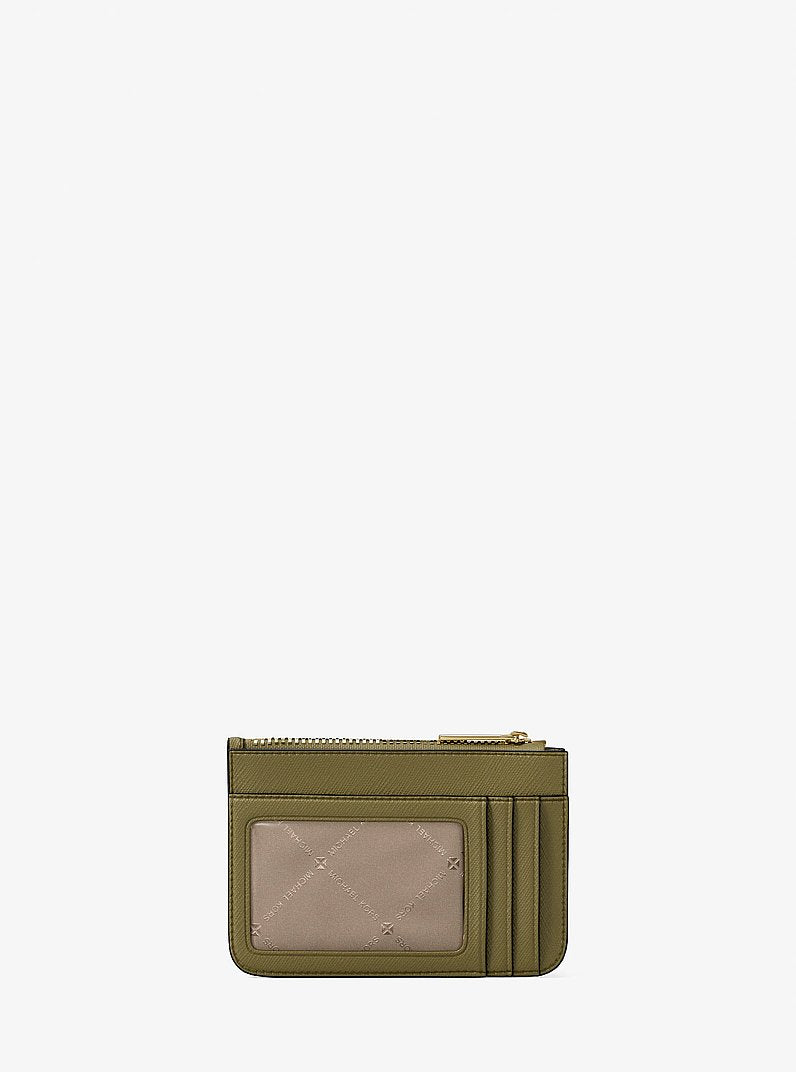 Jet Set Travel Small Saffiano Leather Coin Pouch Oregano Oregano