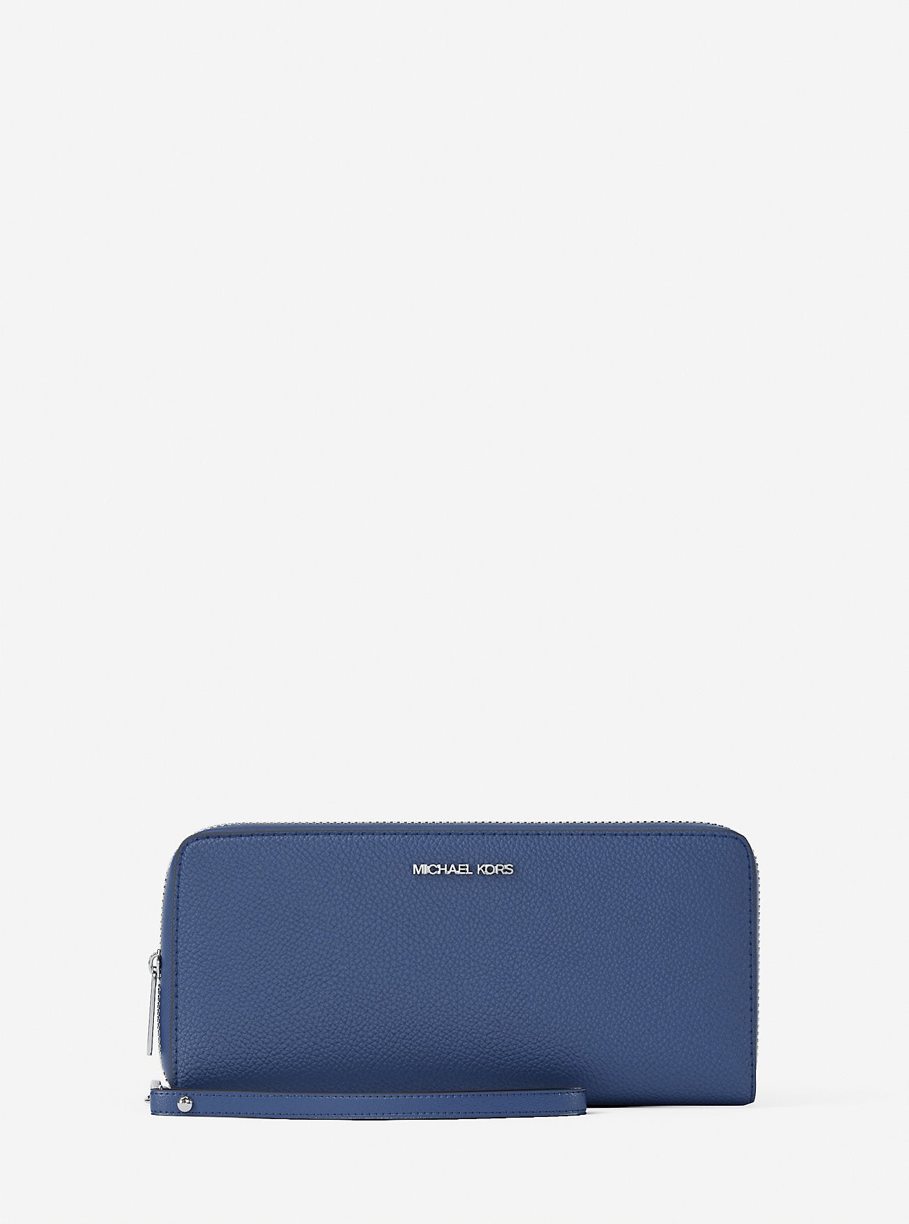 Large Pebbled Leather Continental Wallet Galaxy Blue Galaxy Blue