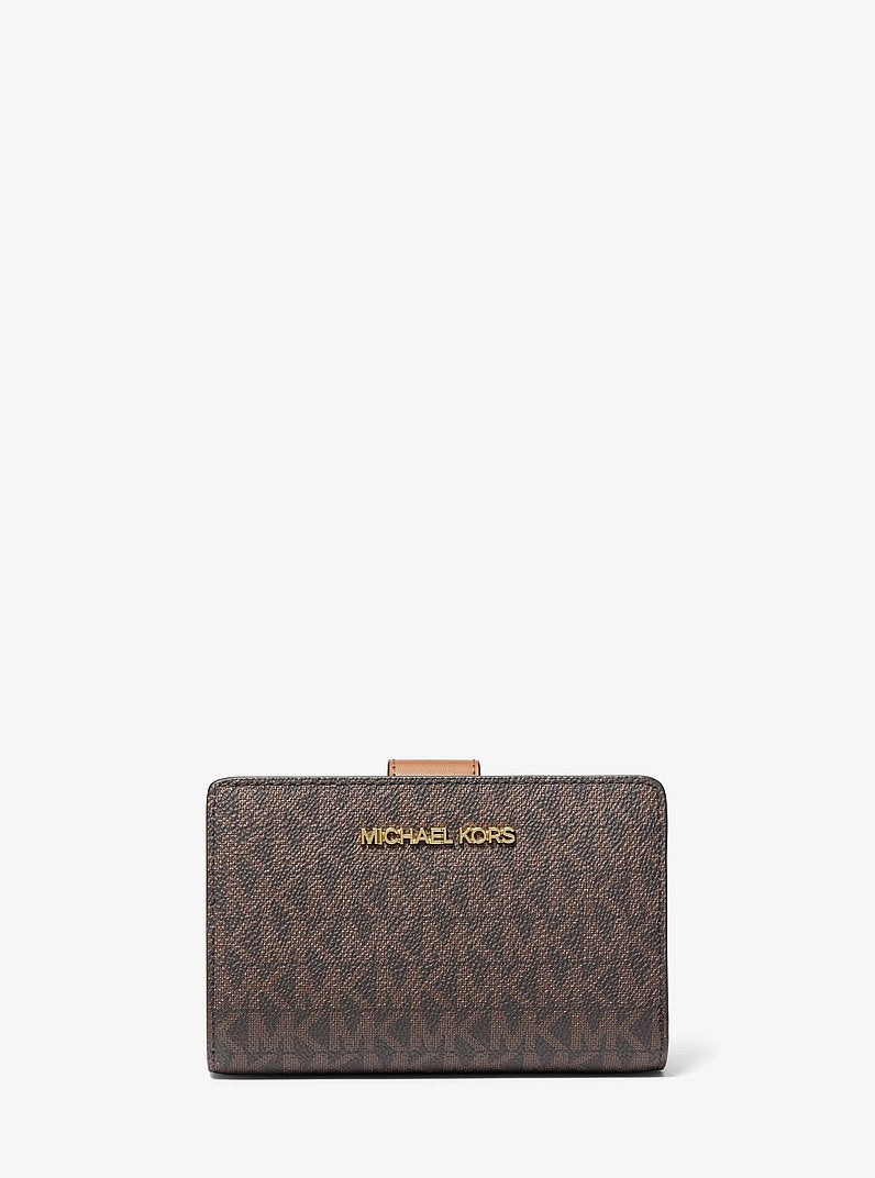 Medium Signature Logo Wallet Brown Brown