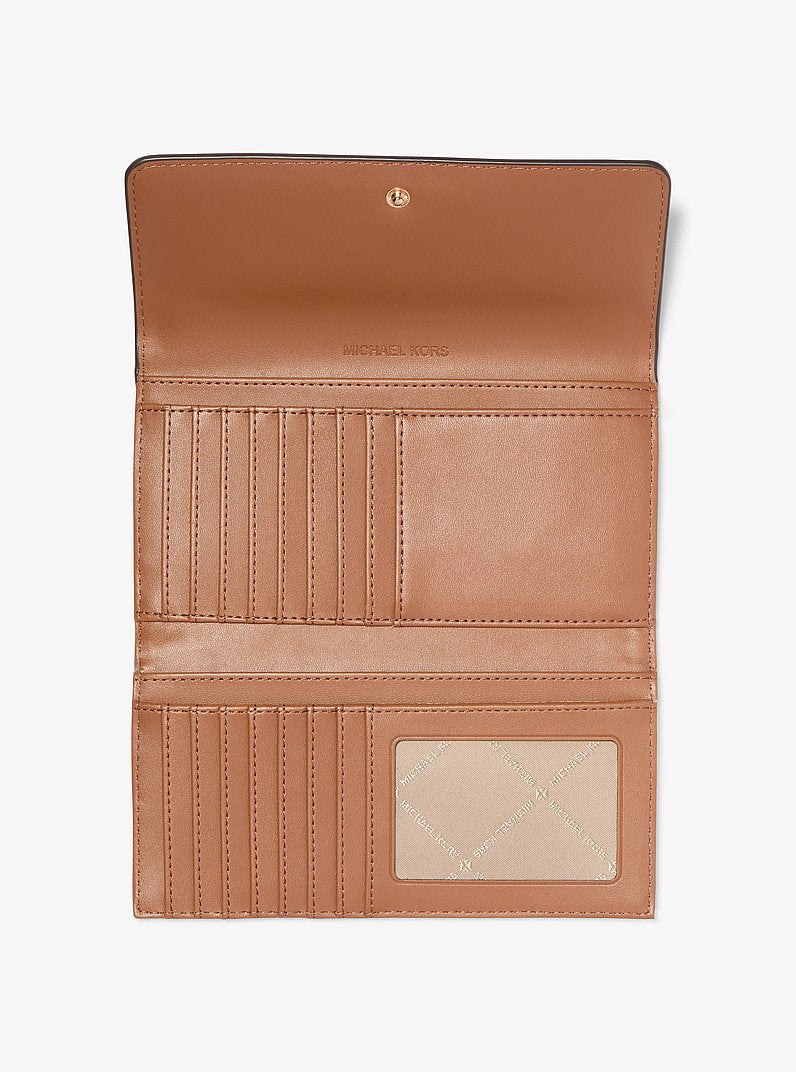 Jet Set Large Logo Trifold Wallet Brown Brown