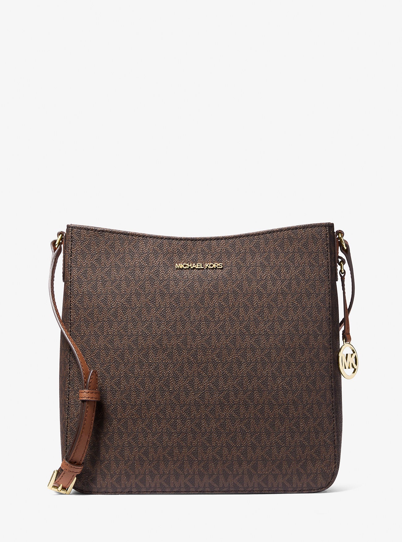 Jet Set Travel Large Logo Messenger Bag Brown Brown