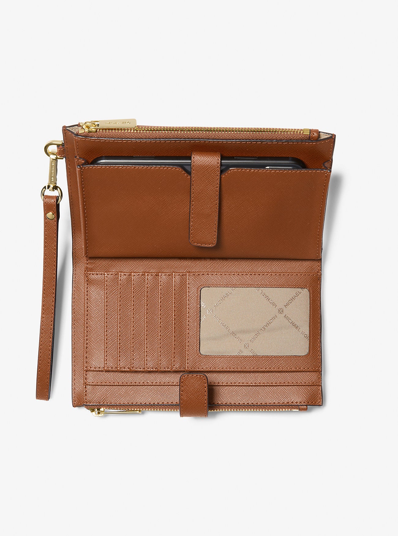 Jet Set Large Leather Smartphone Wristlet Wallet Luggage Luggage