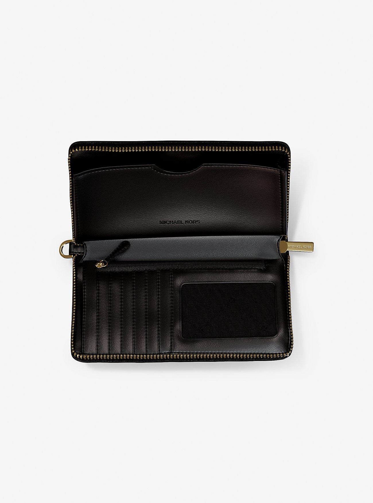 Jet Set Large Signature Logo Smartphone Wallet Black Black