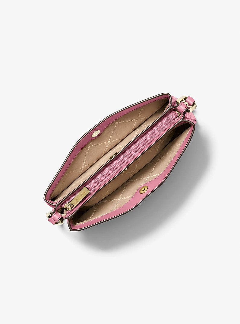 Trisha Medium Pebbled Leather Crossbody Bag Carnation Carnation