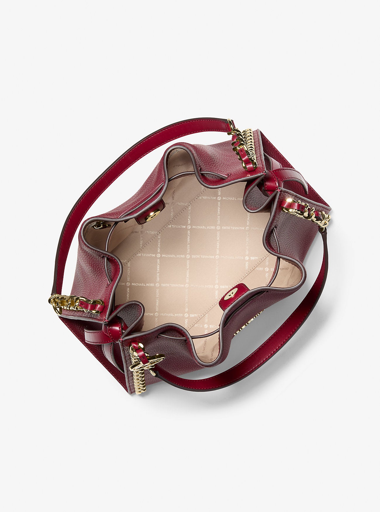 Mina Large Chain Shoulder Bag Cherry Cherry