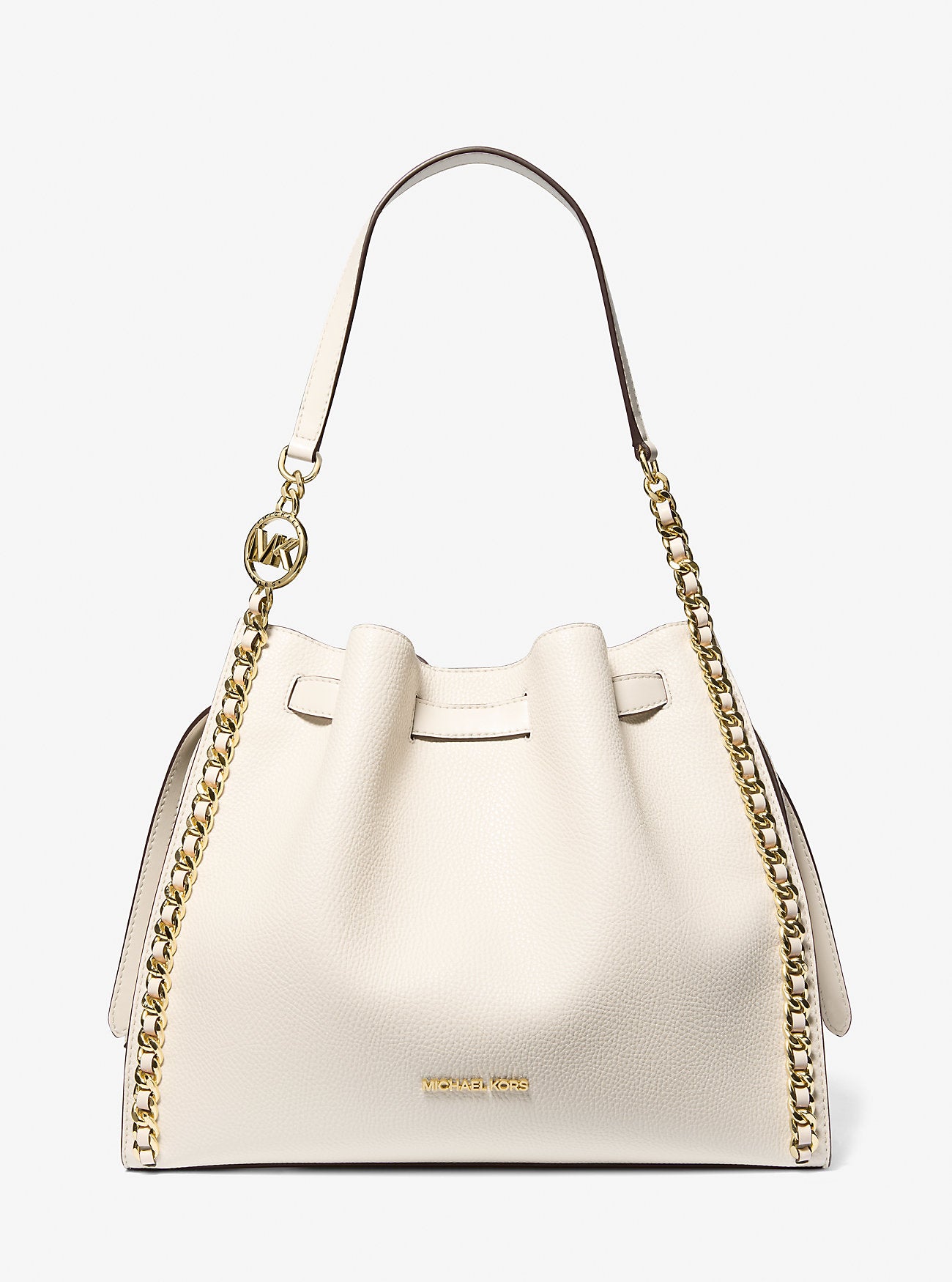 Mina Large Chain Shoulder Bag Lt Cream Lt Cream