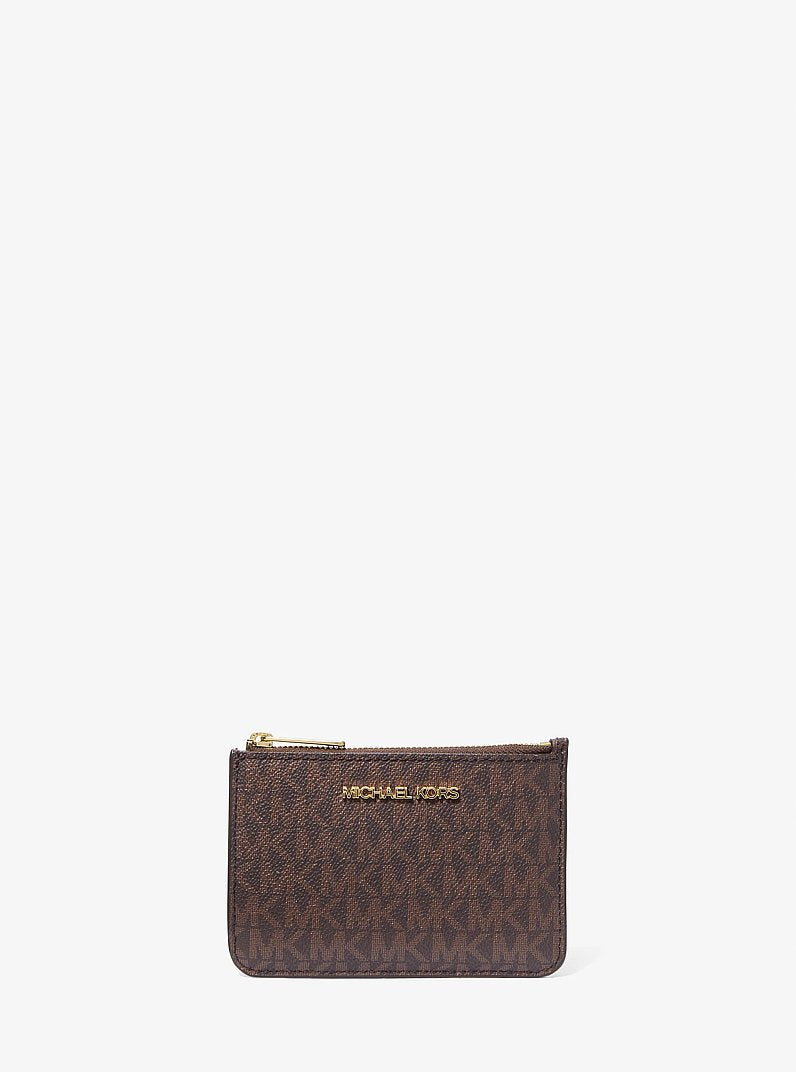 Jet Set Travel Small Signature Logo Coin Purse Brown Brown
