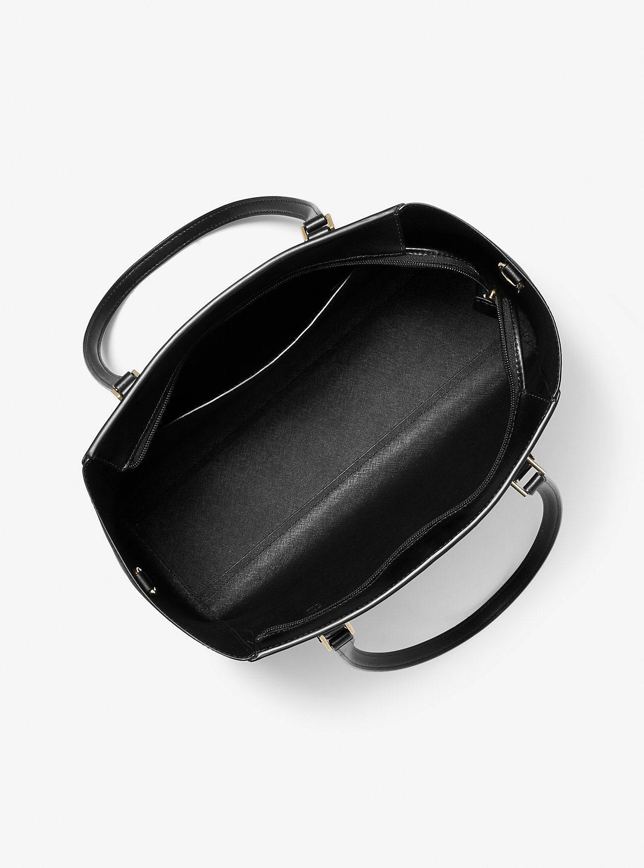 Charlotte Large Saffiano Leather 3-in-1 Tote Bag Black Black