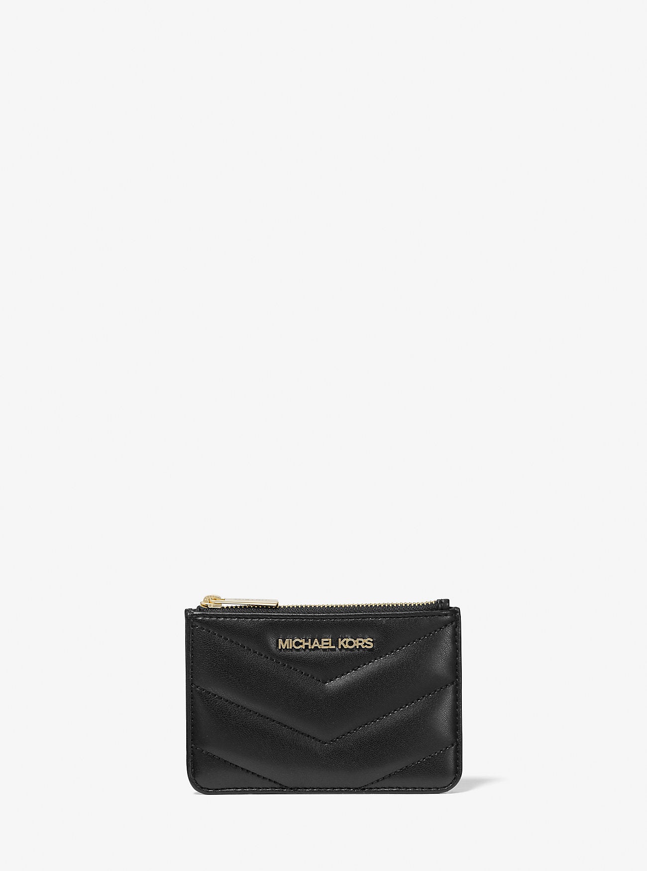 Jet Set Travel Small Quilted Coin Pouch Black Black