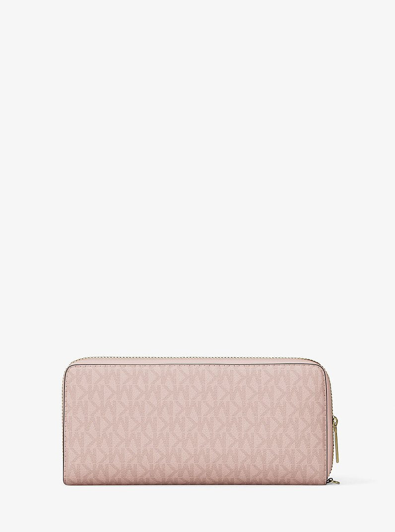 Jet Set Travel Large Signature Logo Continental Wristlet Powder Blush Powder Blush