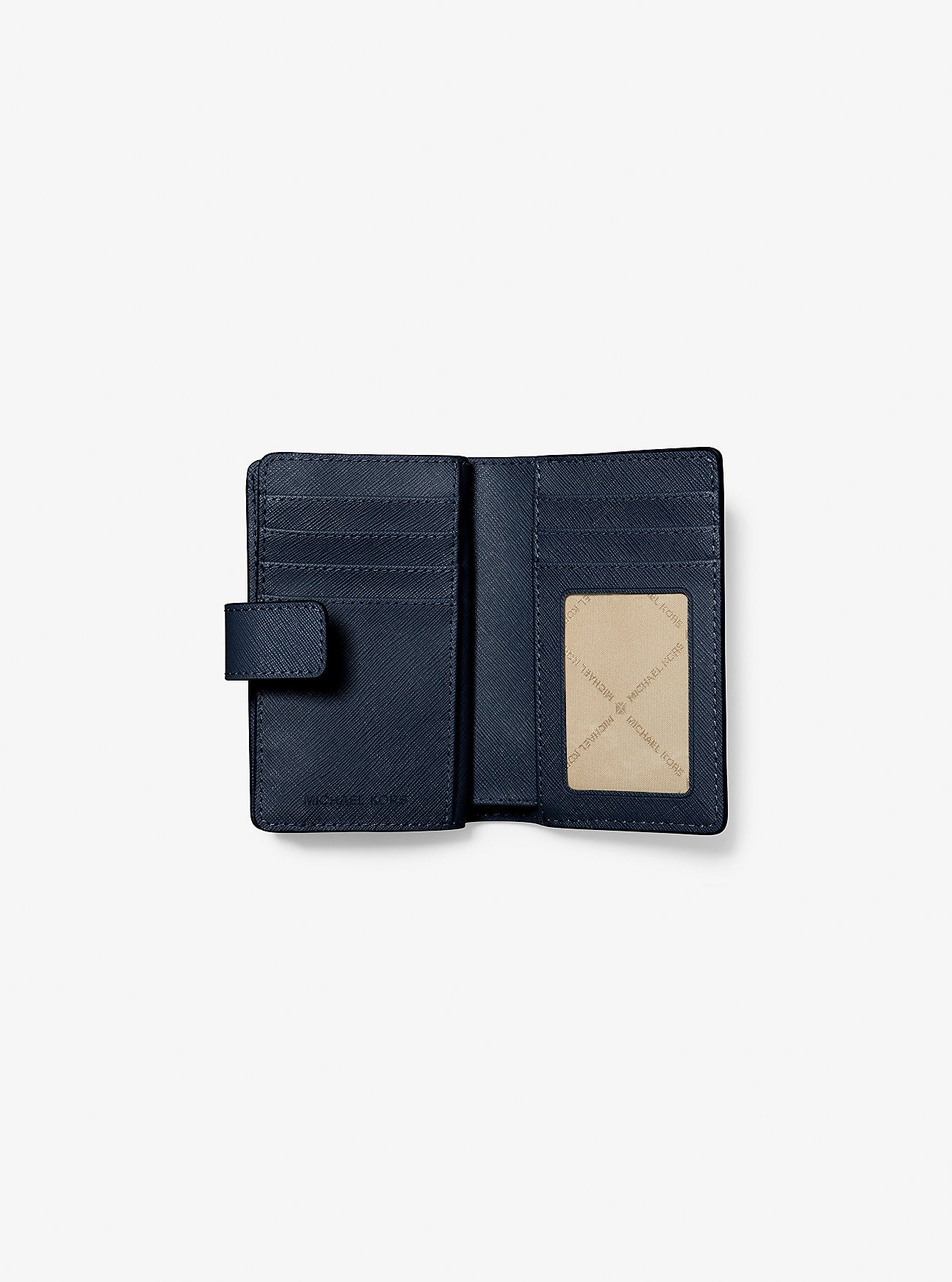 Medium Saffiano Leather Wallet Navy Navy