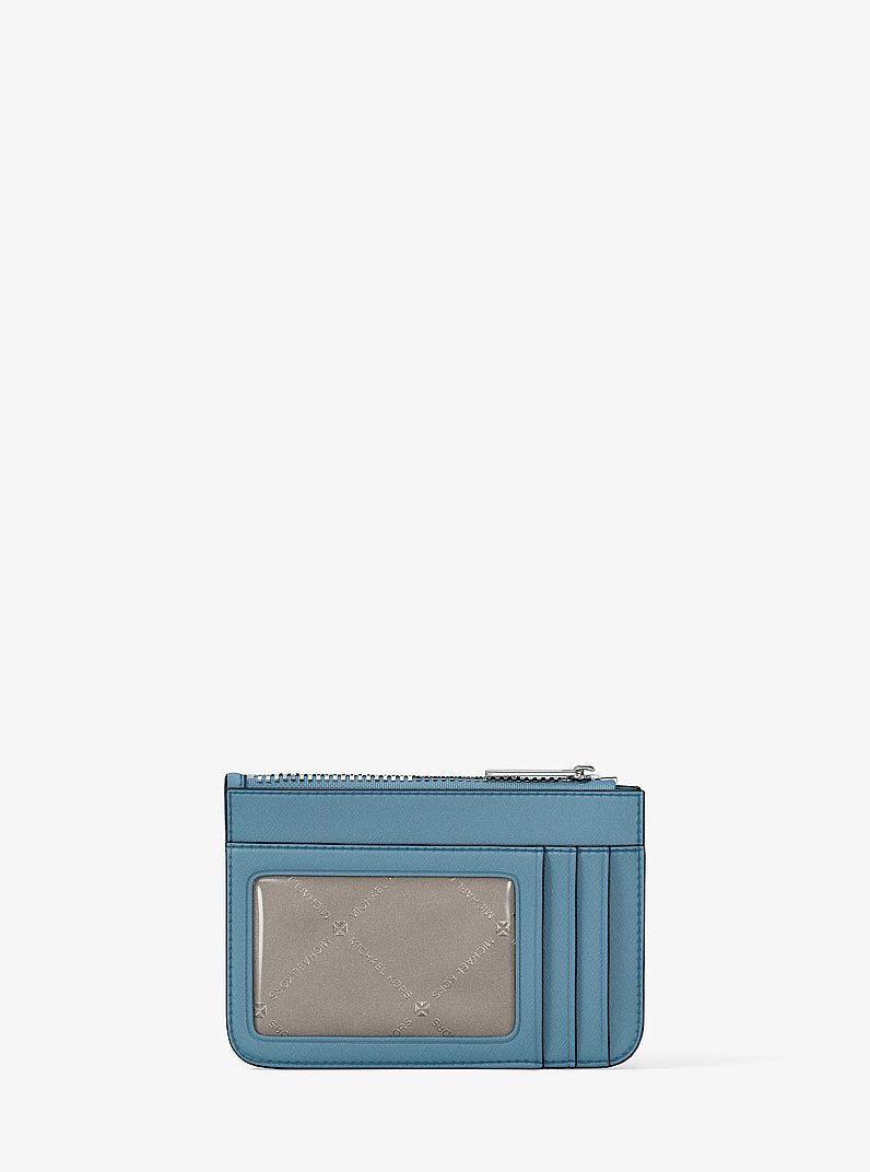 Jet Set Saffiano Leather Coin Purse Denim Denim