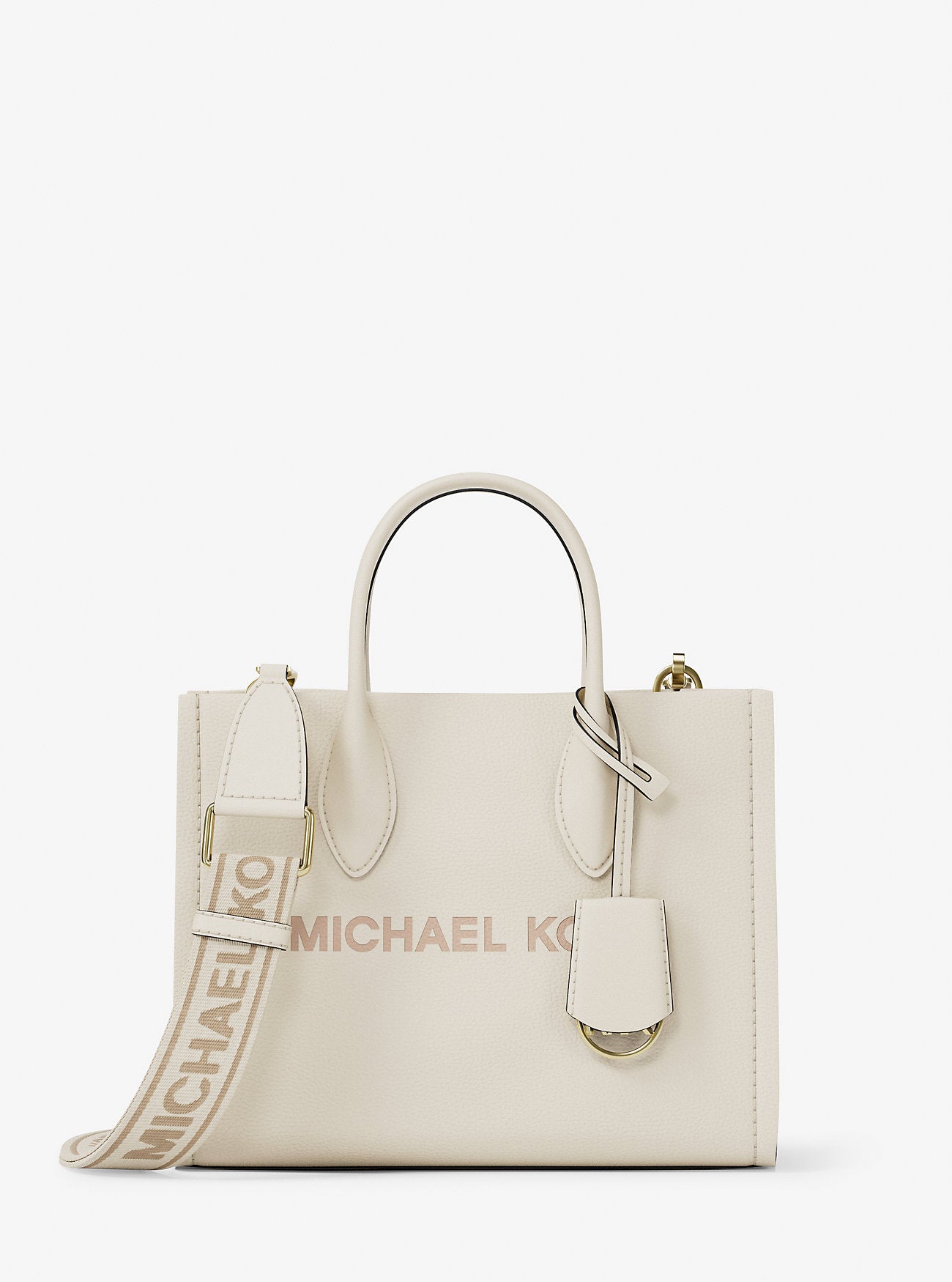 Mirella Small Pebbled Leather Convertible Crossbody Bag Lt Cream Lt Cream