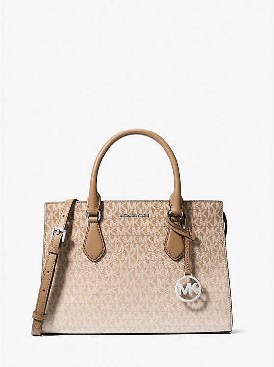 Micheal Kors Sheila Medium Ombr Signature Logo Satchel Husk