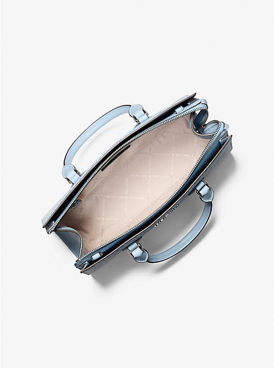 Sheila Medium Ombr Signature Logo Satchel Light Sky