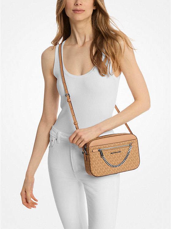 Jet Set Large Signature Logo Crossbody Bag Dragonfruit