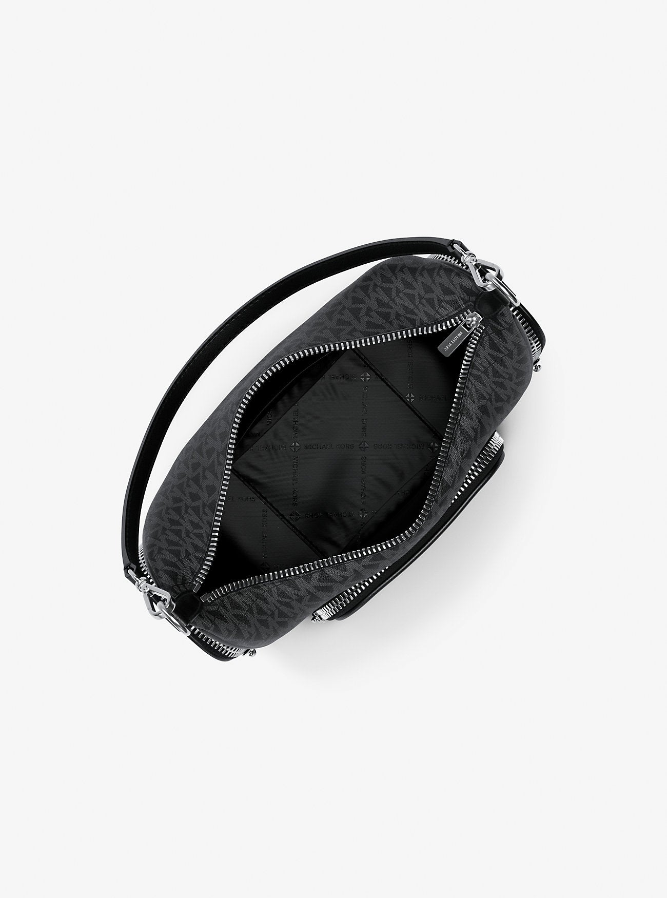 Merritt Small Signature Logo Convertible Shoulder Bag Black Black