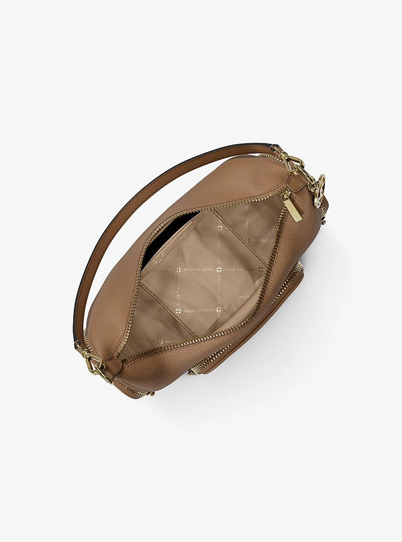 Merritt Small Pebbled Leather Crossbody Bag Camel Camel