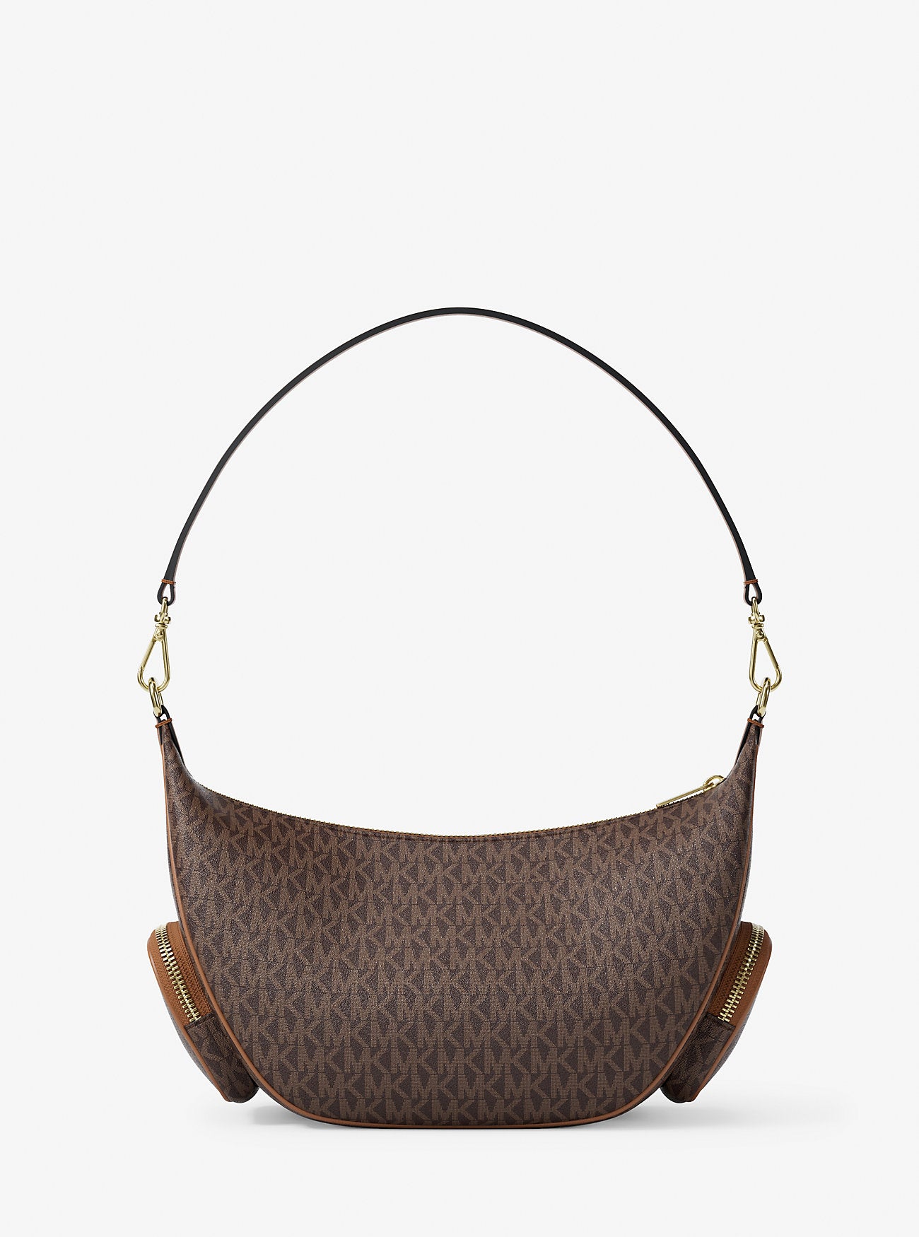 Merritt Medium Signature Logo Convertible Shoulder Bag Brown Brown