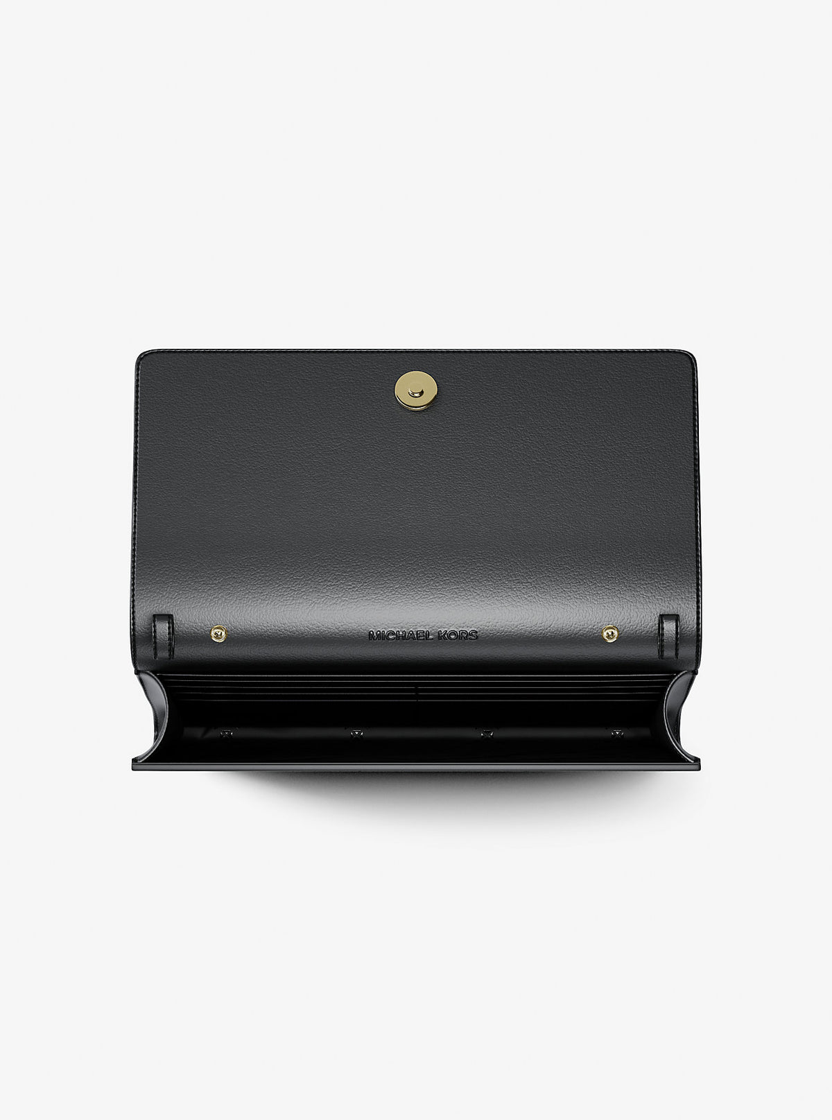 Carson Large Logo Debossed Wallet Black Black