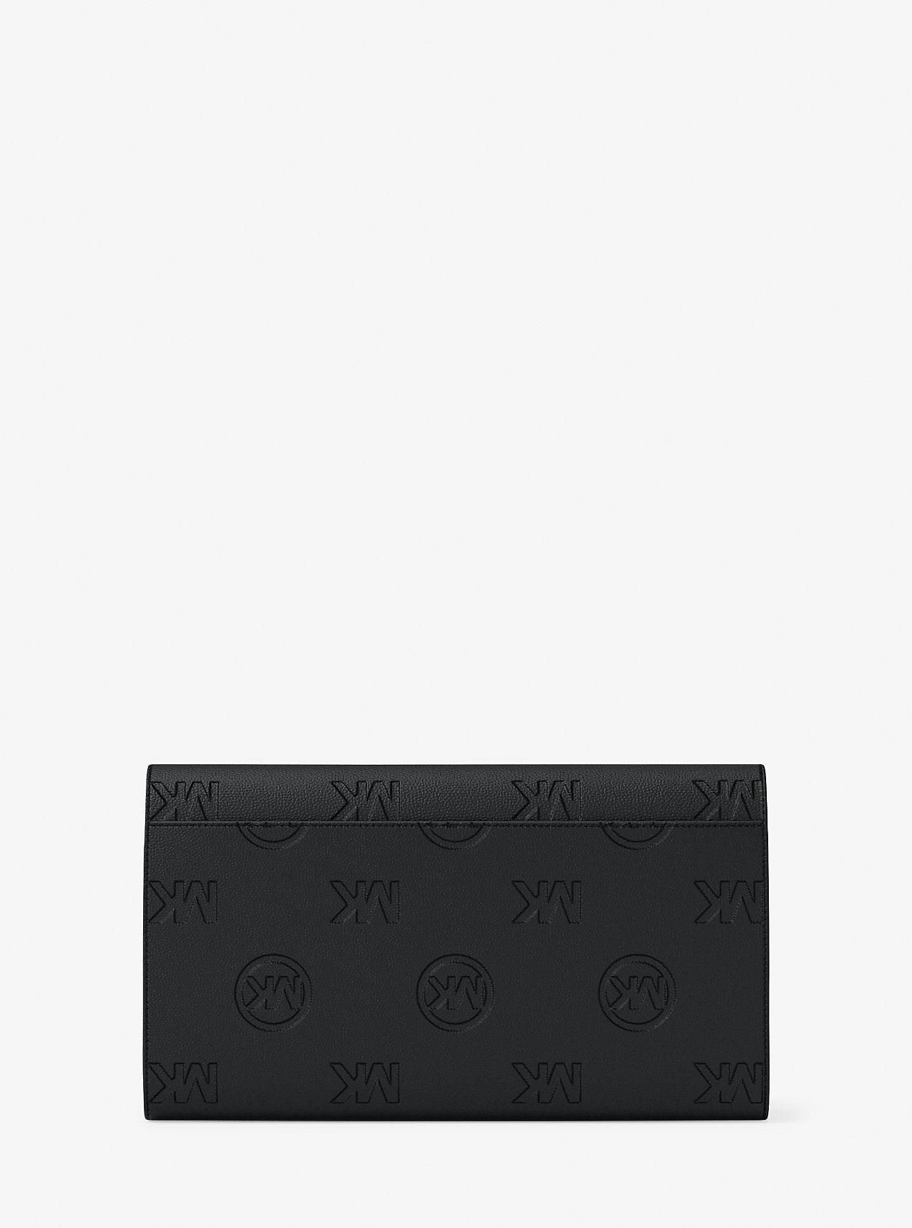 Carson Large Logo Debossed Wallet Black Black
