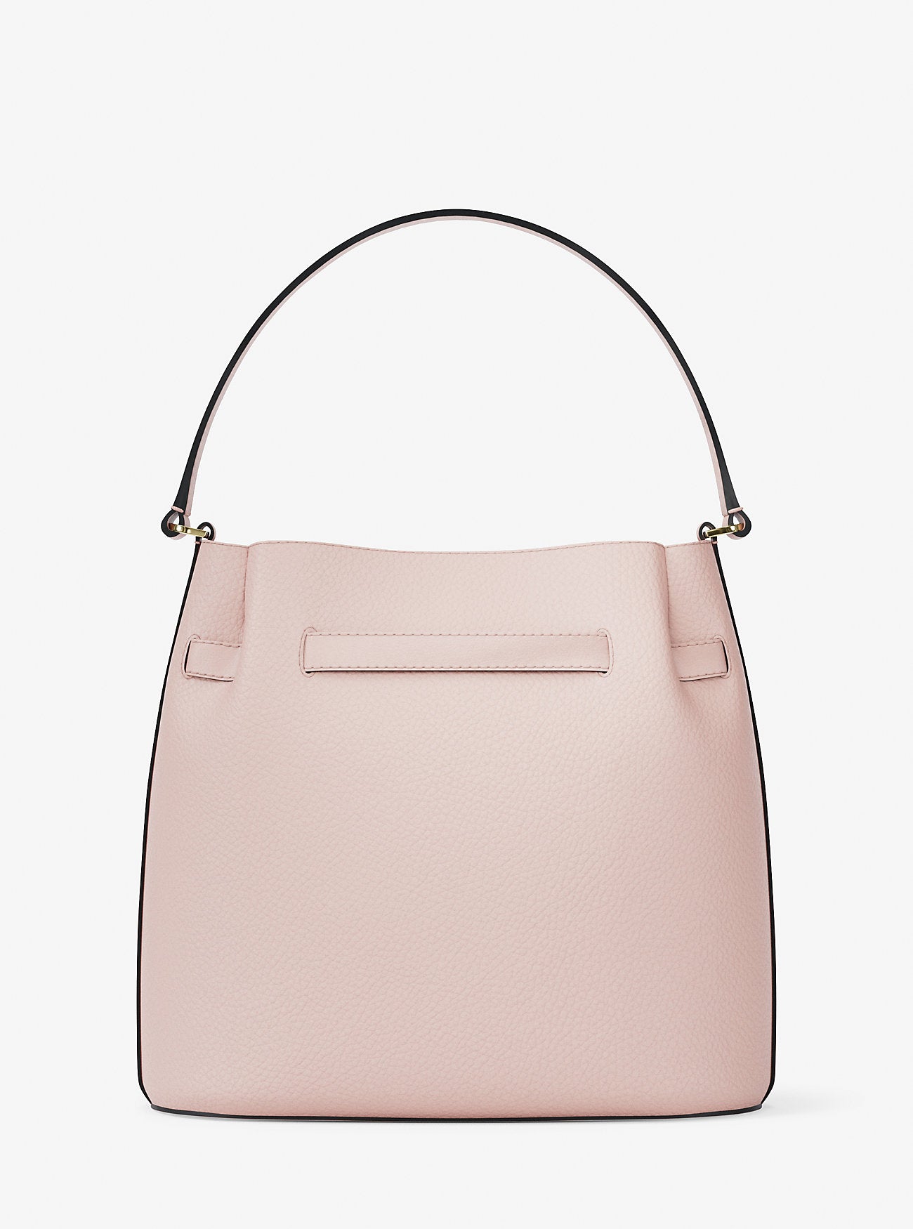 Carson Medium Pebbled Leather Convertible Bucket Crossbody Bag Powder Blush Powder Blush