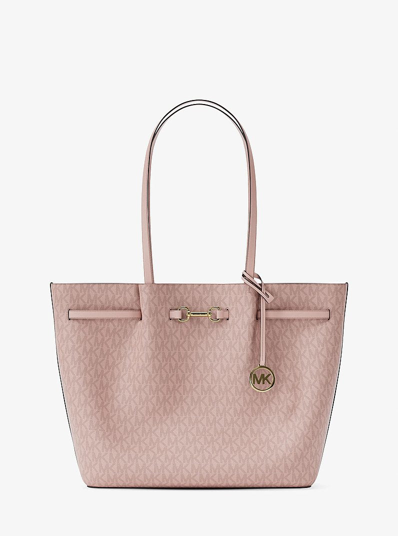 Carson Large Signature Logo Tote Bag Powder Blush Powder Blush
