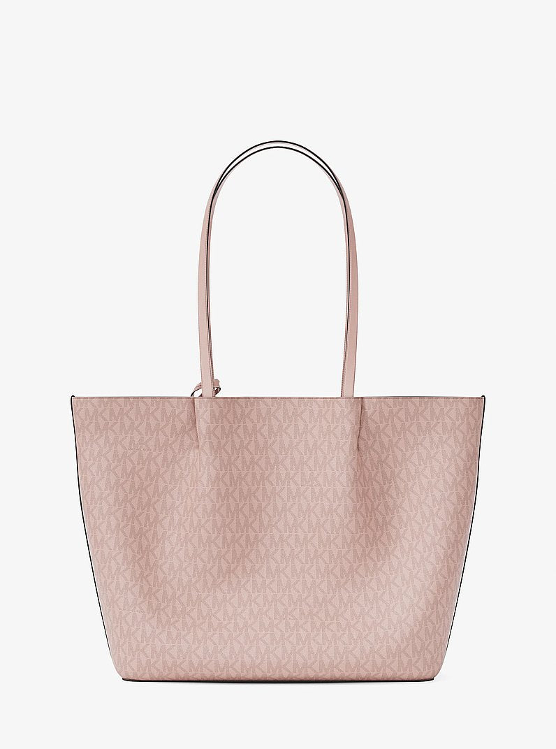 Carson Large Signature Logo Tote Bag Powder Blush Powder Blush