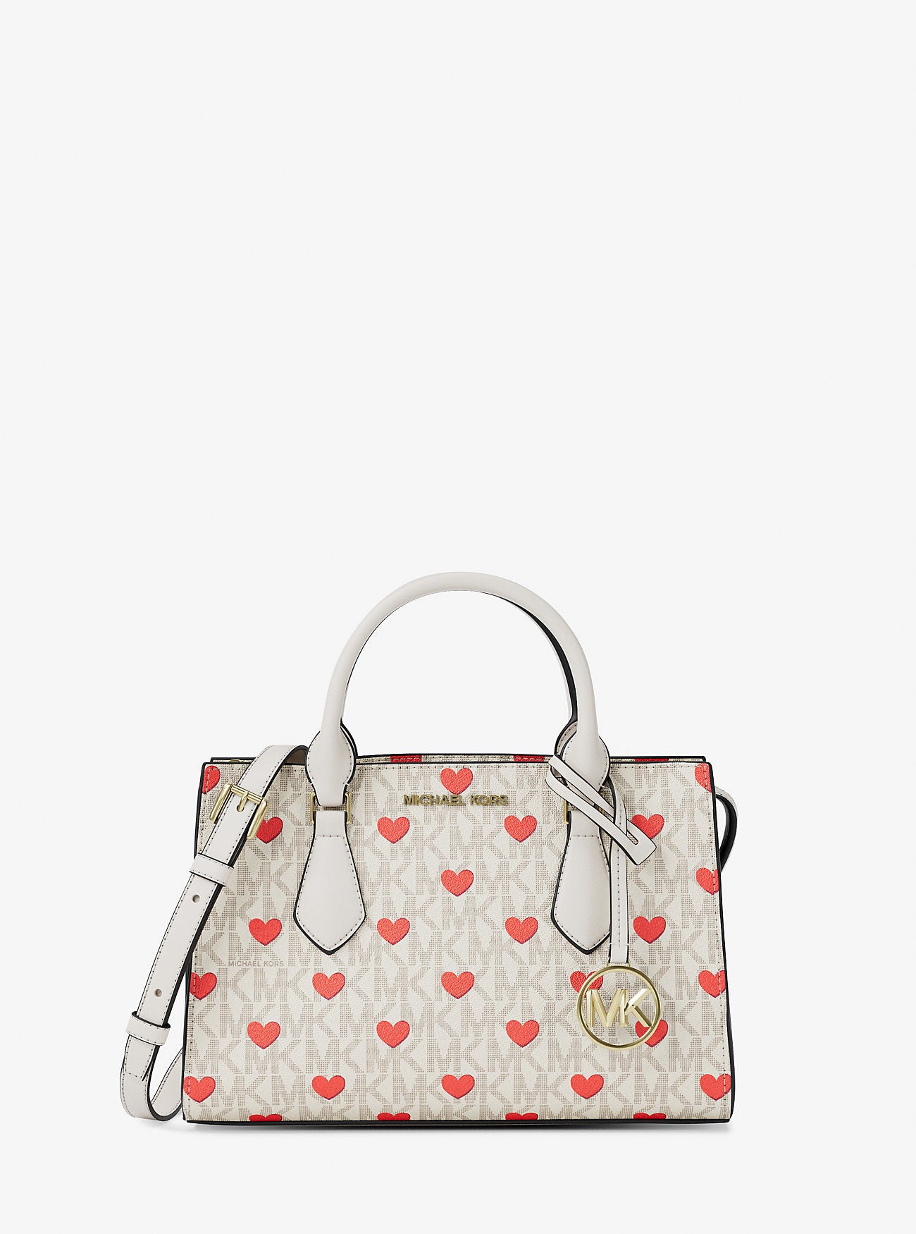 Sheila Small Embellished Signature Logo Satchel Lt Crm Multi Lt Crm Multi