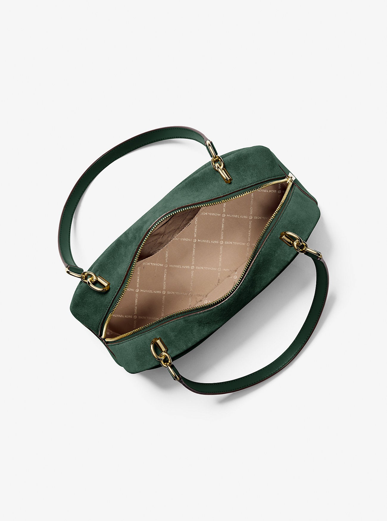 Cecily Medium Suede Shoulder Bag Moss Moss