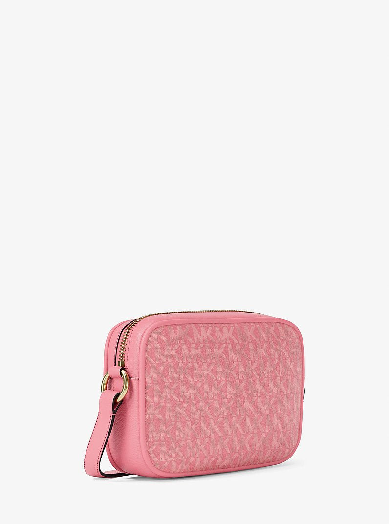 Jet Set Small Signature Logo Camera Crossbody Bag Carnation Carnation