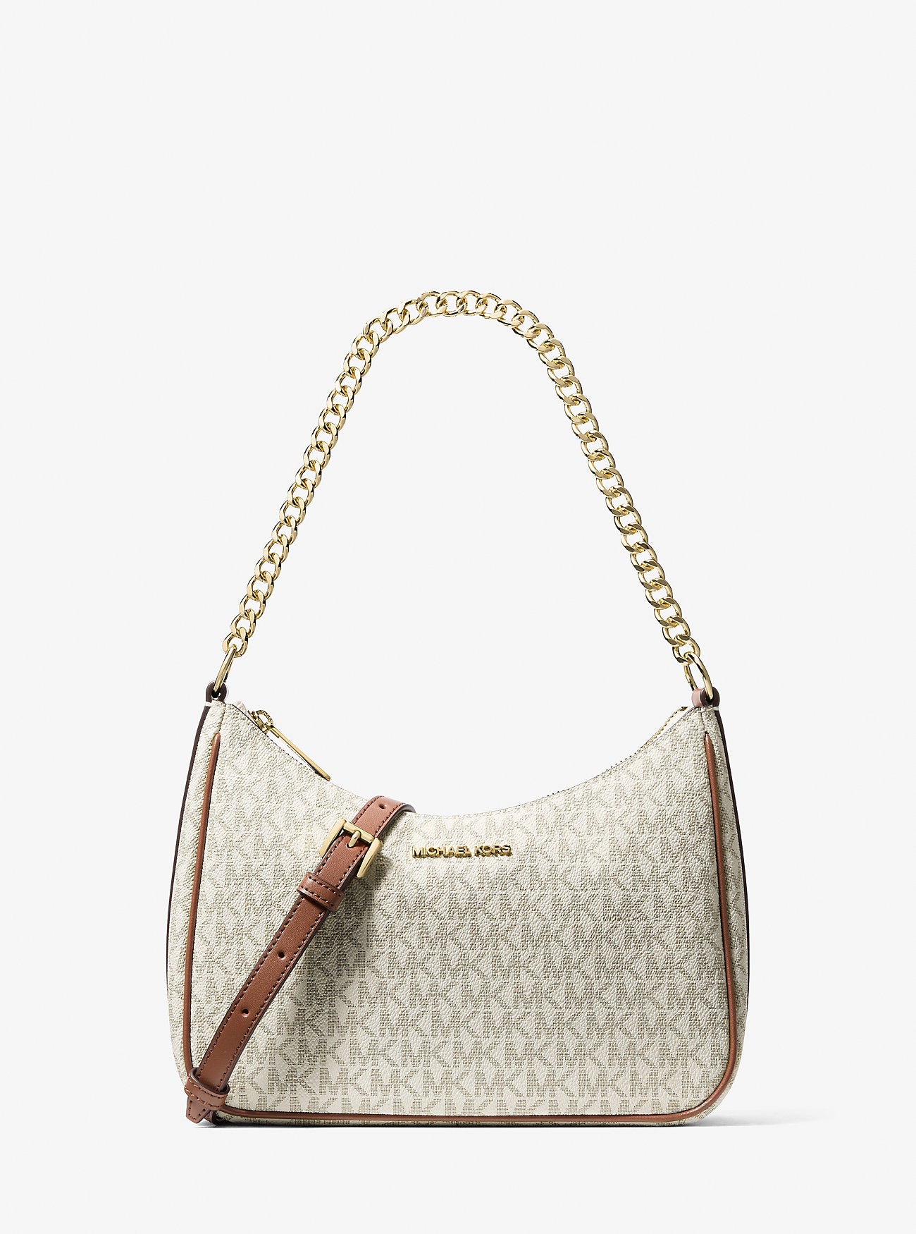 Jet Set Travel Large Signature Logo Convertible Crossbody Bag Vanilla Vanilla