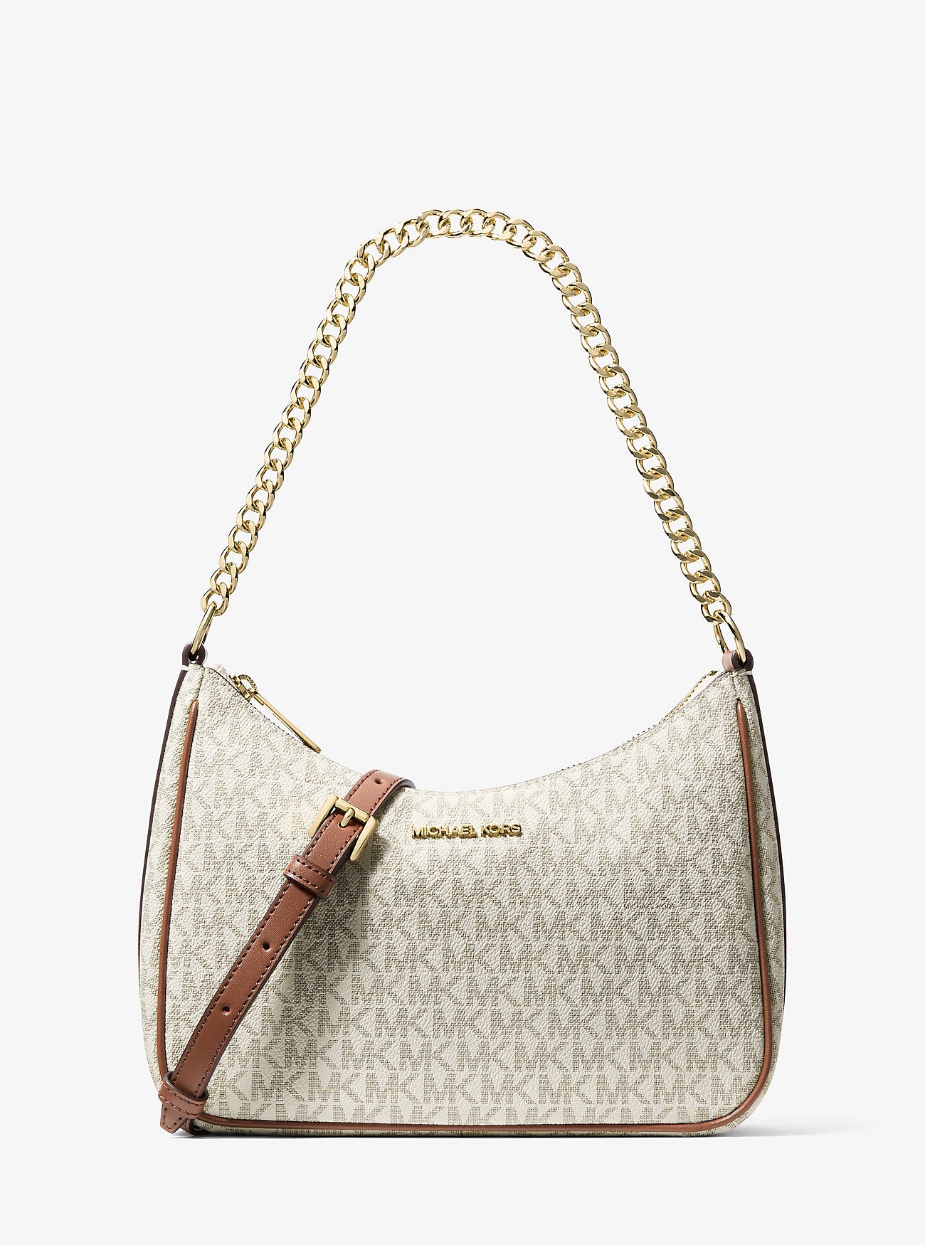 Jet Set Travel Large Signature Logo Convertible Crossbody Bag Vanilla Vanilla