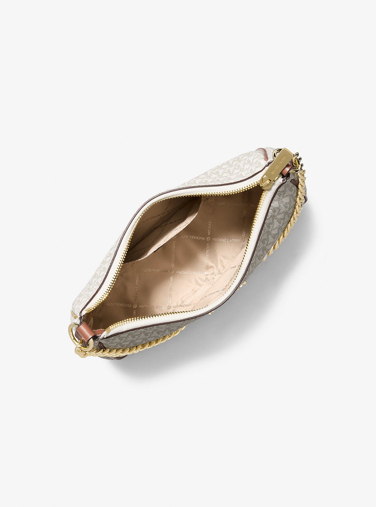 Jet Set Travel Large Signature Logo Convertible Crossbody Bag Vanilla Vanilla