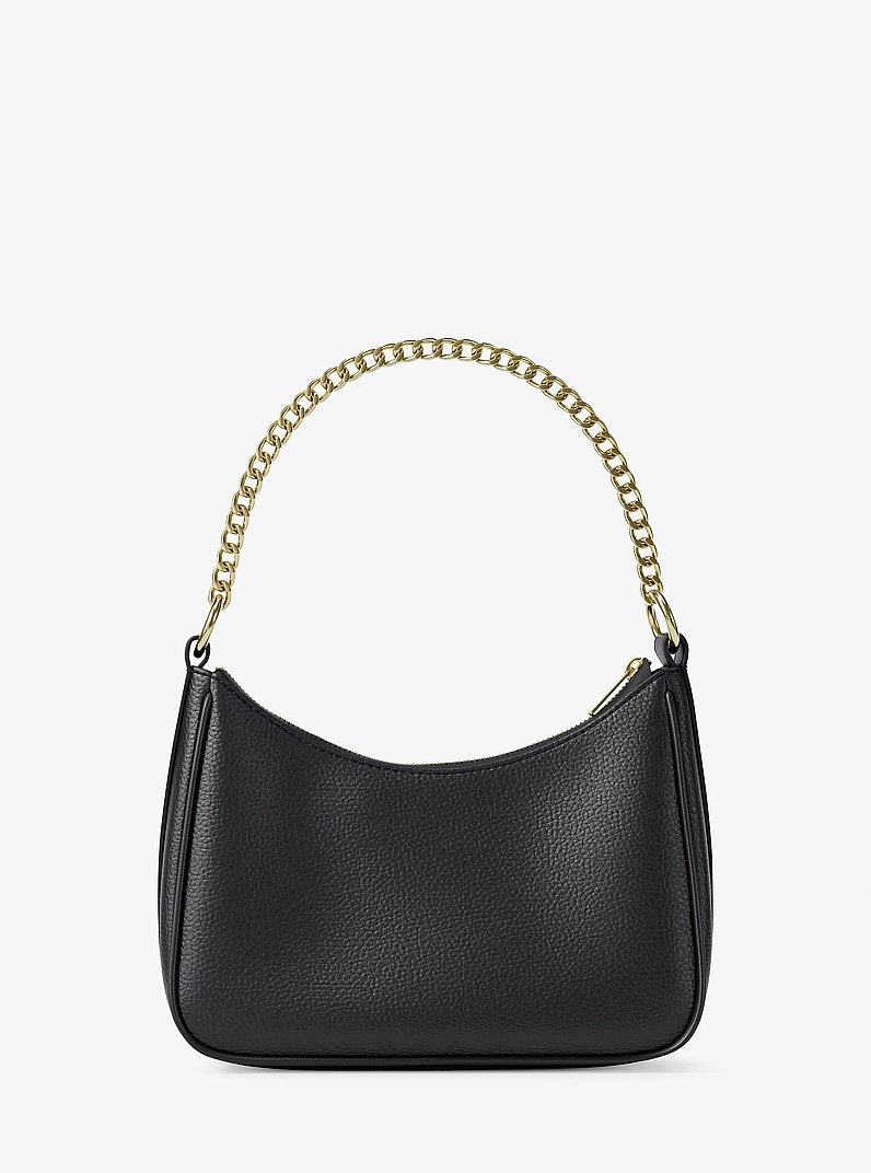 Jet Set Large Pebbled Leather Convertible Crossbody Bag Black Black