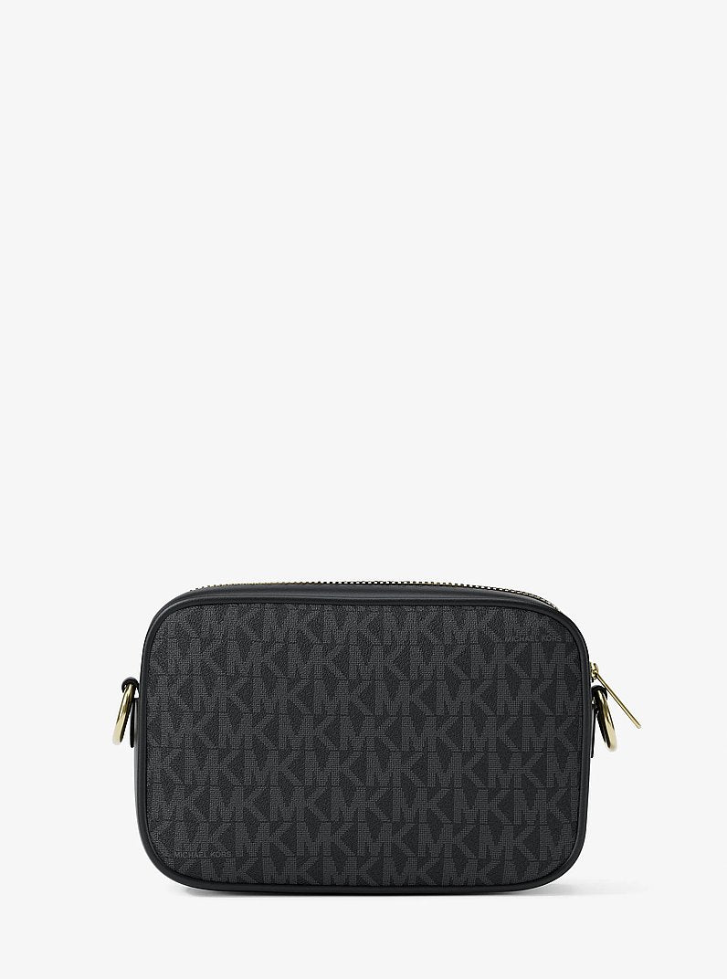 Jet Set Small Signature Logo Camera Crossbody Bag Black Black