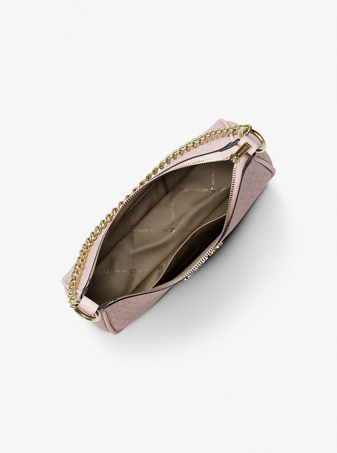 Jet Set Small Signature Logo Convertible Crossbody Bag Powder Blush Powder Blush