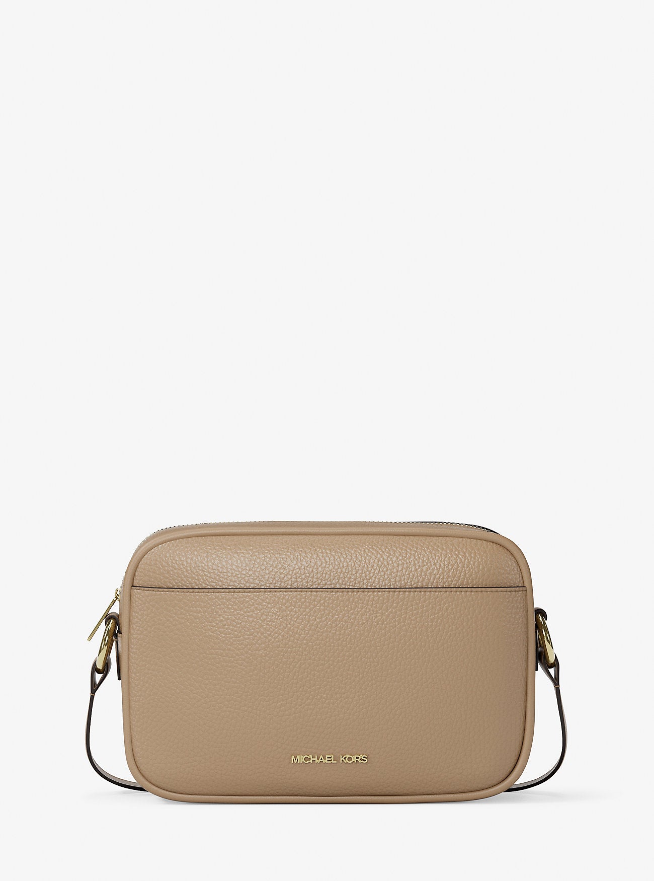 Jet Set Pebbled Leather Camera Crossbody Bag Camel Camel