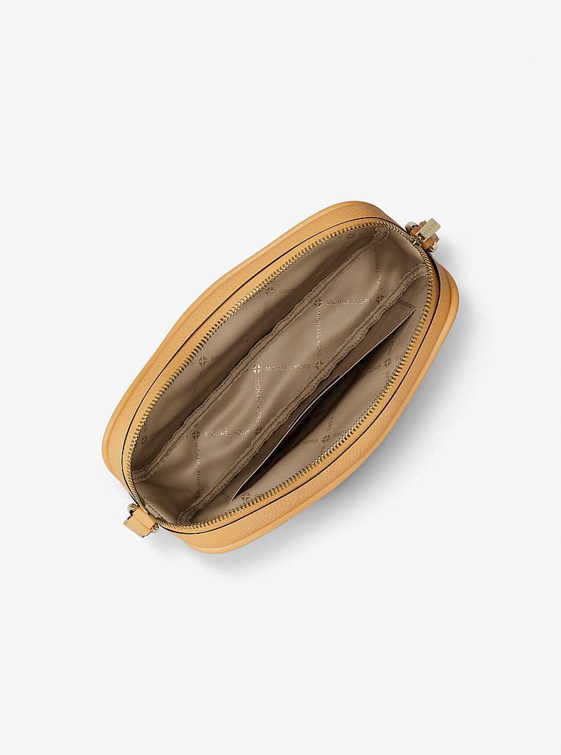 Jet Set Large Pebbled Leather Camera Crossbody Bag Honeywheat Honeywheat