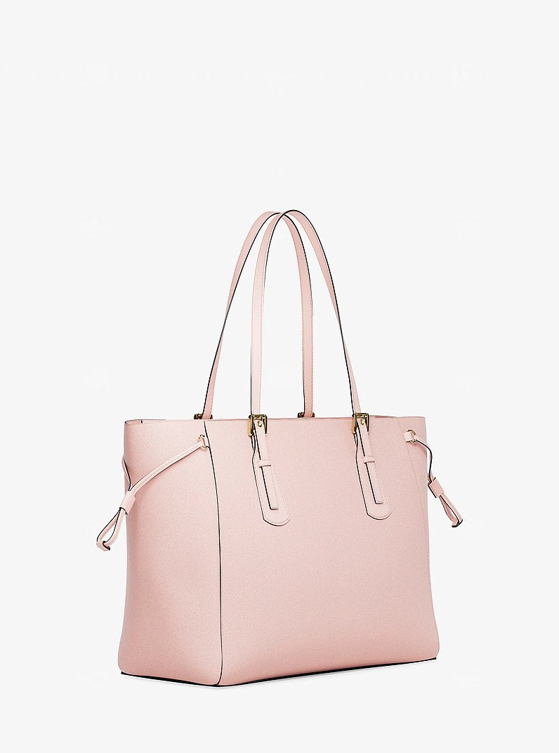 Voyager Large Saffiano Leather Tote Bag Powder Blush Powder Blush
