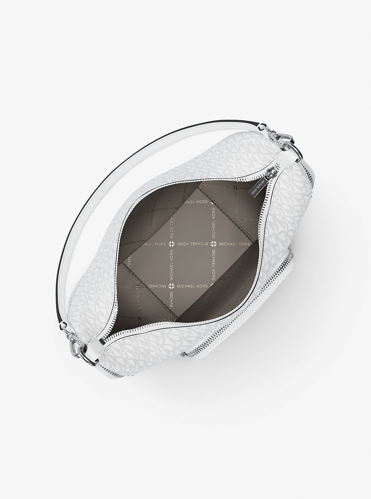 Merritt Medium Signature Logo Convertible Shoulder Bag Optic White Optic White