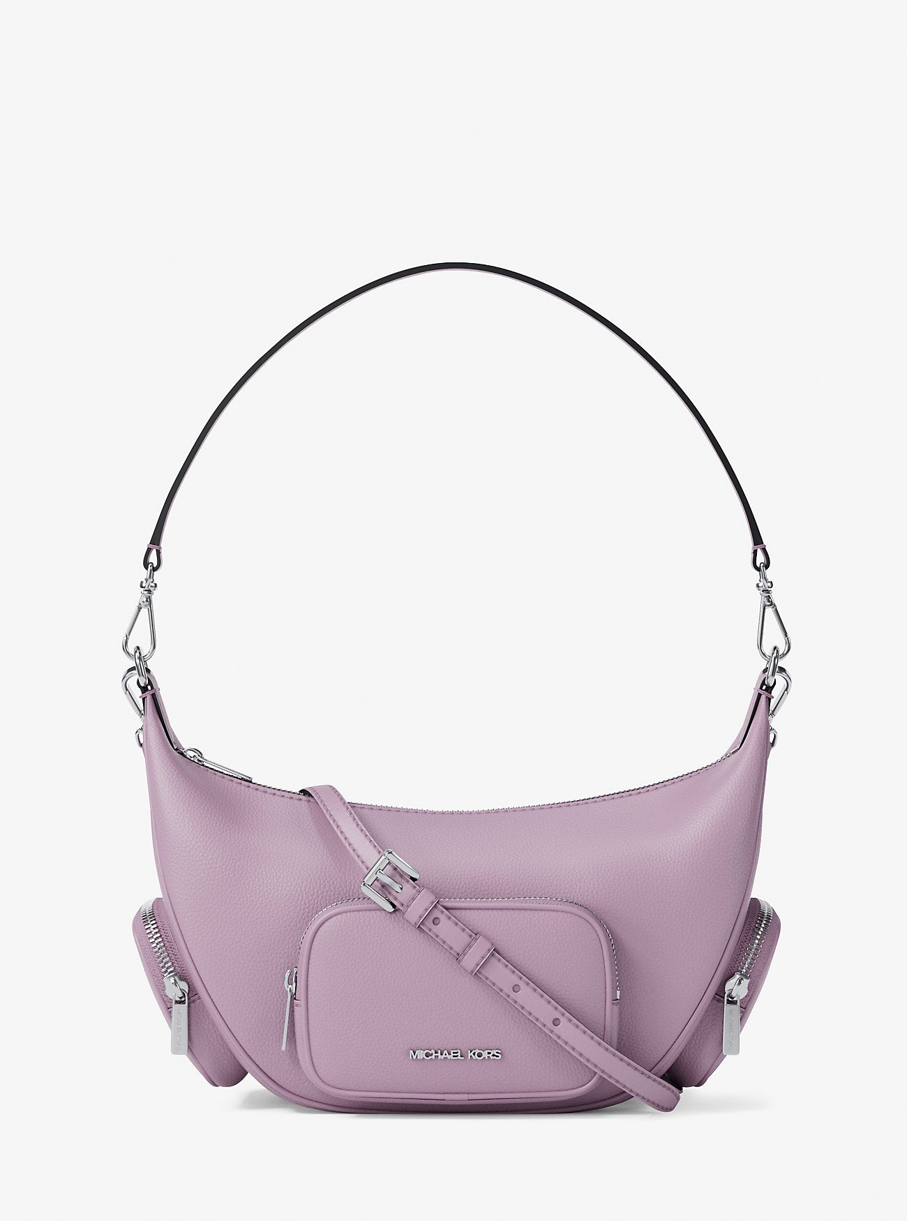 Merritt Medium Pebbled Leather Convertible Shoulder Bag Lt Quartz Lt Quartz