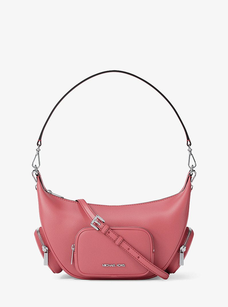 Merritt Medium Pebbled Leather Convertible Shoulder Bag Hibiscus Hibiscus