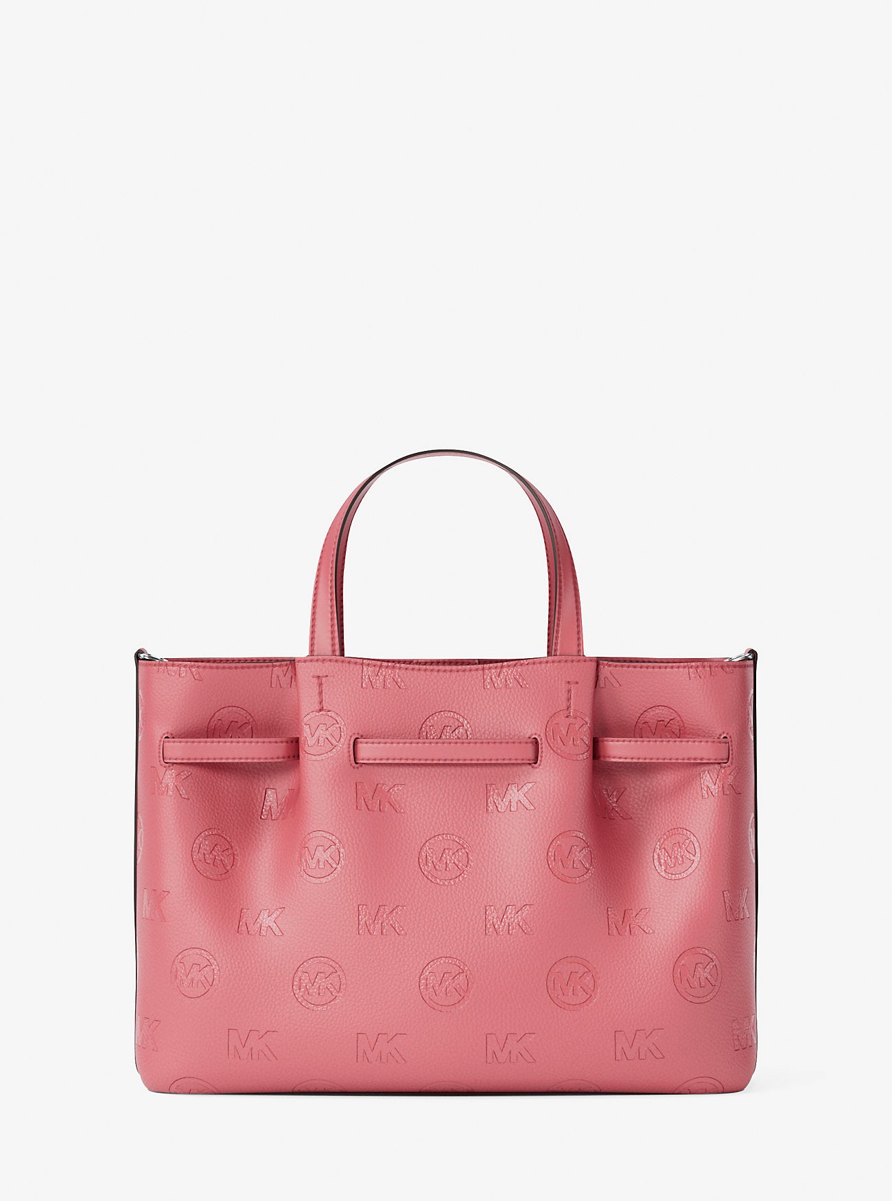 Carson Medium Logo Debossed Satchel Hibiscus Hibiscus