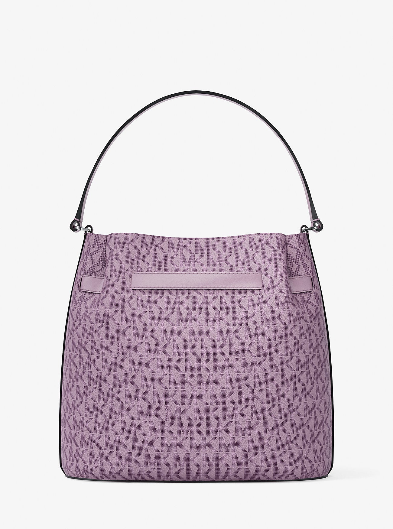 Carson Medium Signature Logo Convertible Bucket Crossbody Bag Lt Quartz Lt Quartz