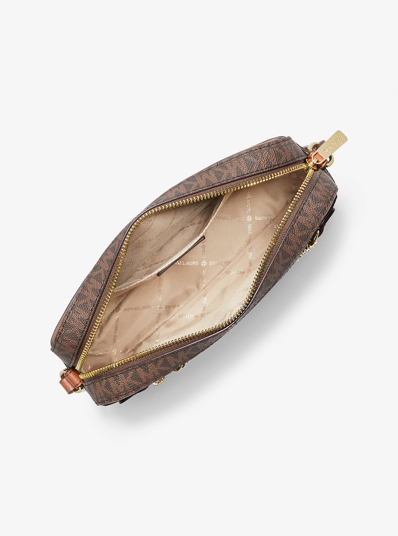 Jet Set Large Logo Crossbody Bag Brown Brown