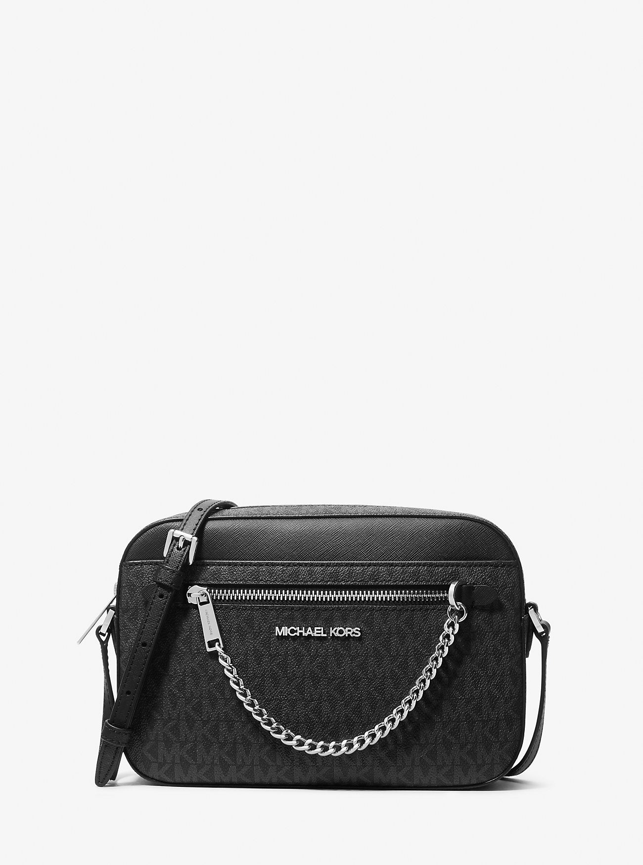 Jet Set Large Logo Crossbody Bag Black Black