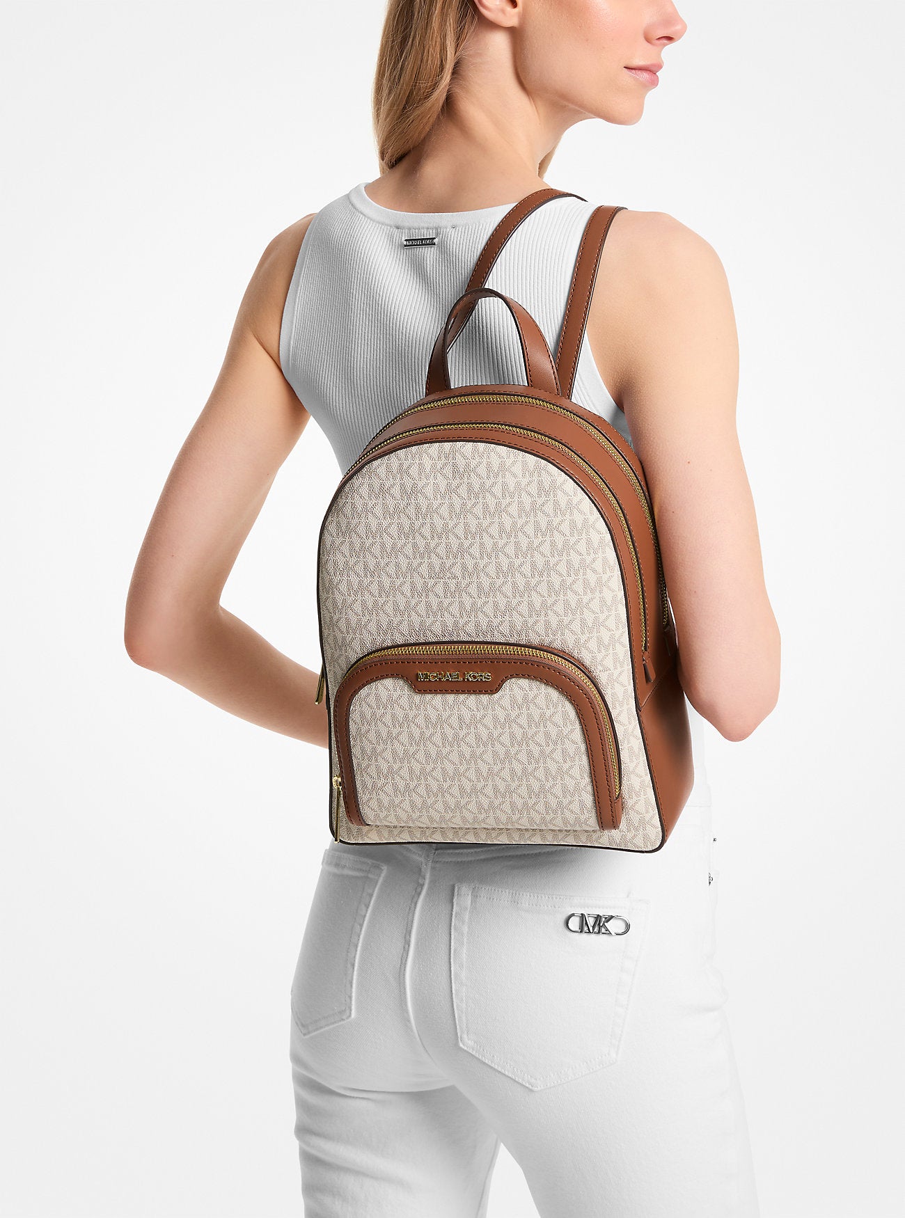 Jaycee Medium Logo Backpack Vanilla Vanilla