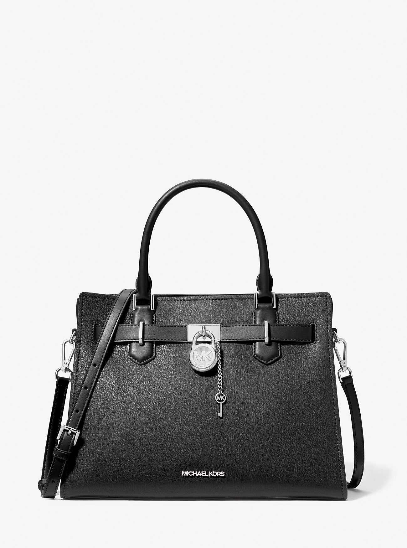 Hamilton Medium Leather Satchel Black Black